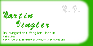 martin vingler business card
